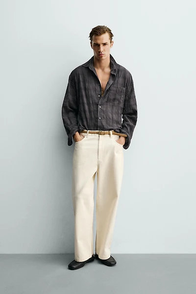 RELAXED FIT PLAID SHIRT