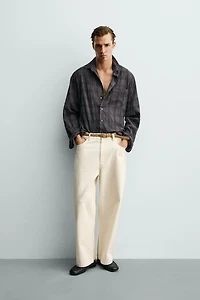 RELAXED FIT PLAID SHIRT
