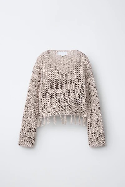 FRINGED KNIT JUMPER