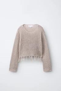 FRINGED KNIT JUMPER