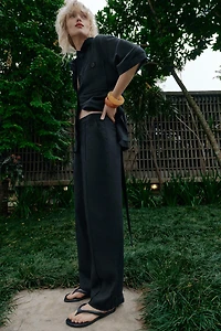 LINEN SAFARI PANTS