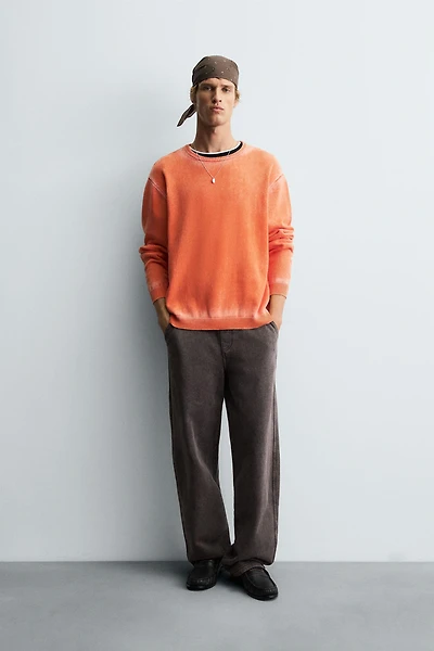 WASHED COTTON SWEATER