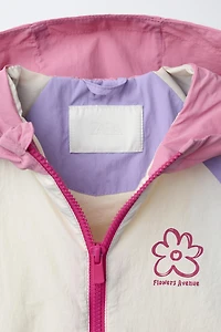 WATER REPELLENT COLOR BLOCK RAINCOAT