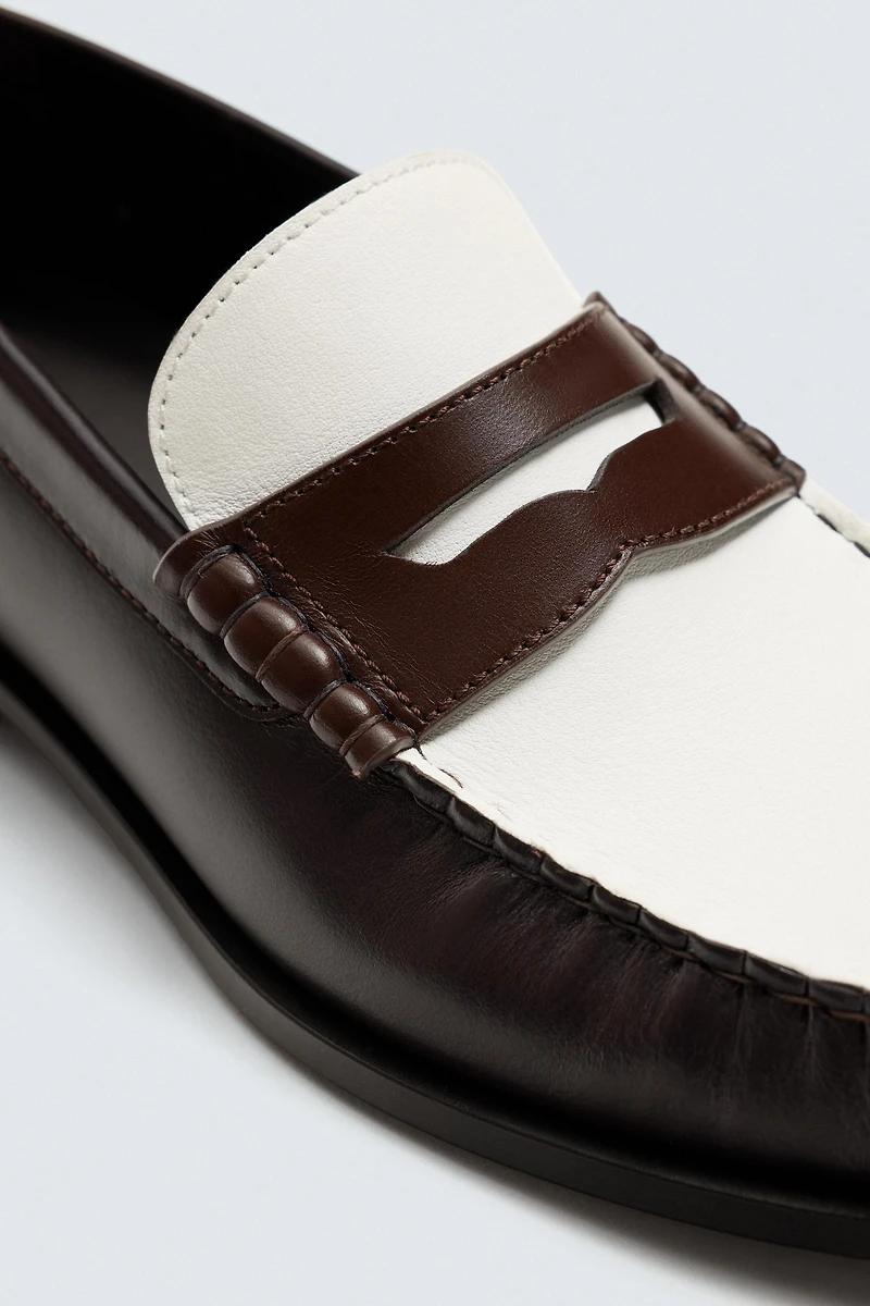 LEATHER PENNY LOAFERS