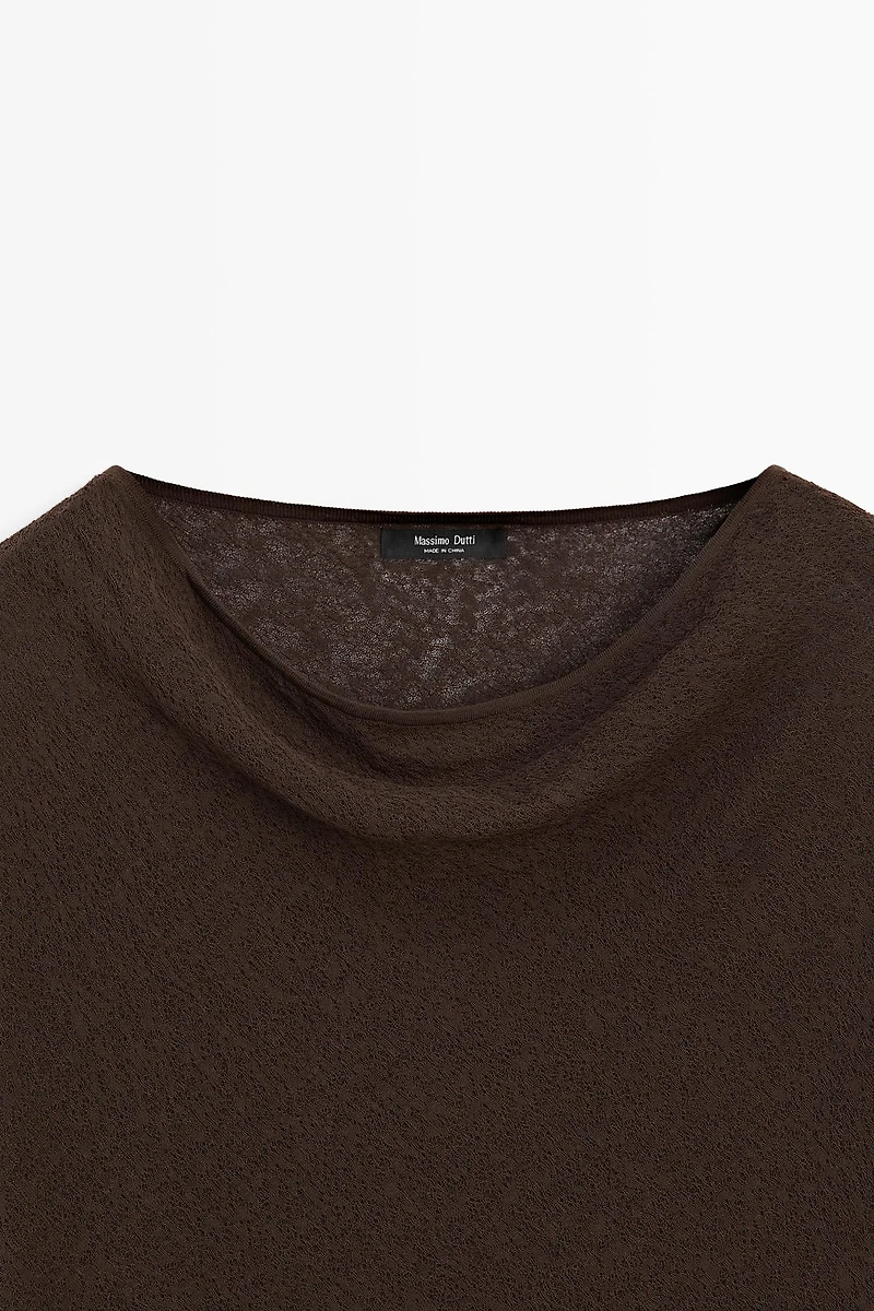 Asymmetric cotton cape