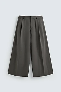 PLEATED WIDE FIT PANTS