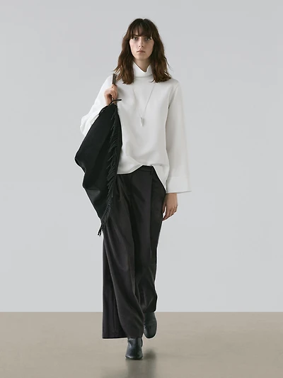 Pantalon fluide plissé