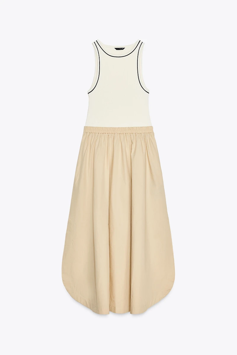 COMBINATION MIDI DRESS