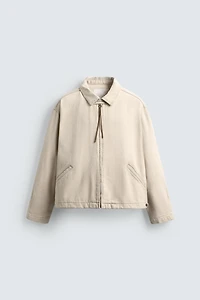 DENIM ZIP-UP JACKET