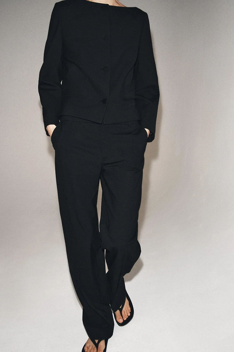 PANTALON DROIT TAILLE BASSE ZW COLLECTION