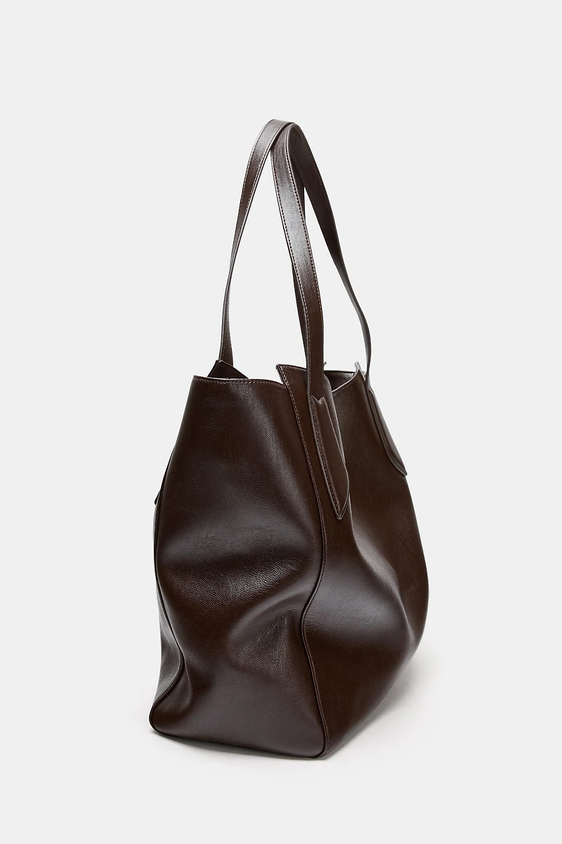 MAXI SHOPPER BAG WITH STRAP DETAIL