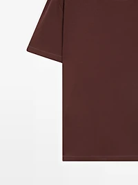 Short sleeve cotton blend T-shirt