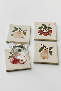 FRUIT STONEWARE COASTERS (PACK OF 4)