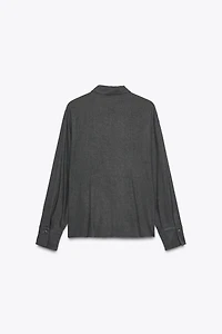 KNOTTED SHIRT WITH METAL BUTTONS