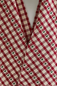 SET OF CHECKED CHRISTMAS COTTON KITCHEN TOWELS (SET OF 2)