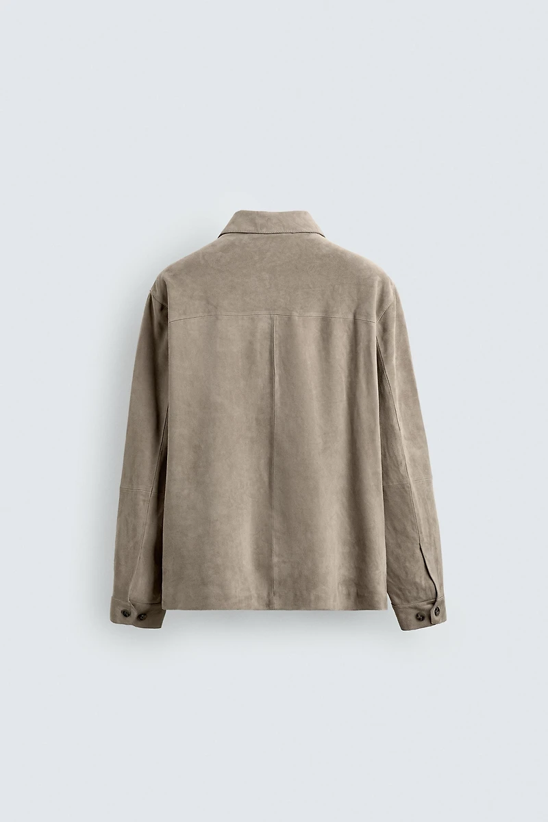 VESTE EN CUIR DAIM