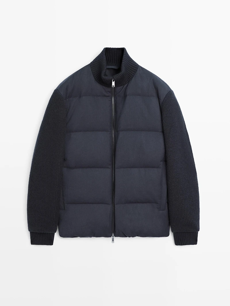 Blend knit puffer jacket