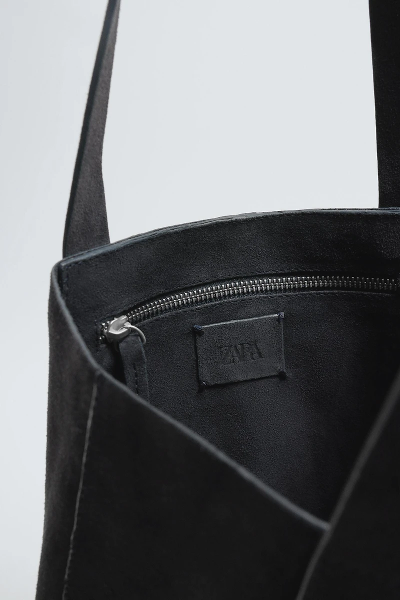 LEATHER SHOPPER BAG