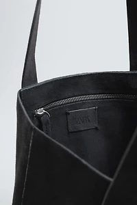 LEATHER SHOPPER BAG