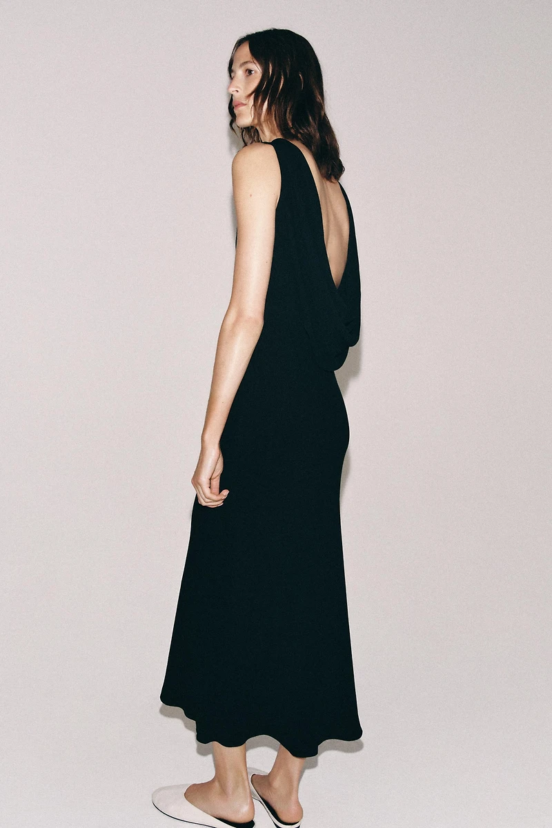 ZW COLLECTION DRAPED MIDI DRESS