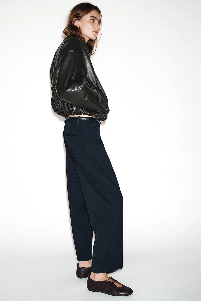 STRAIGHT-LEG PANTS WITH BELT