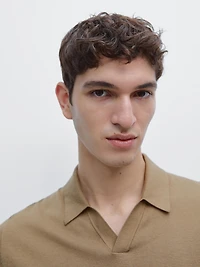 Polo en maille de coton à manches courtes