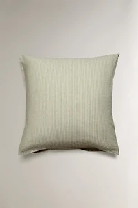 STRIPED LINEN AND COTTON PILLOWCASE