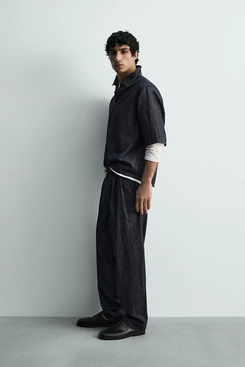 BALLOON FIT PLEATED PANTS