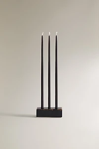 VELVET CUIR CANDLE SET PACK AND CANDLE HOLDER
