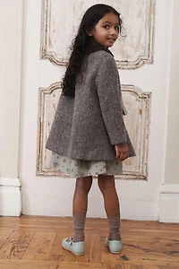 2-5 YEARS / VELVET COLLAR WOOL BLEND COAT LIMITED EDITION