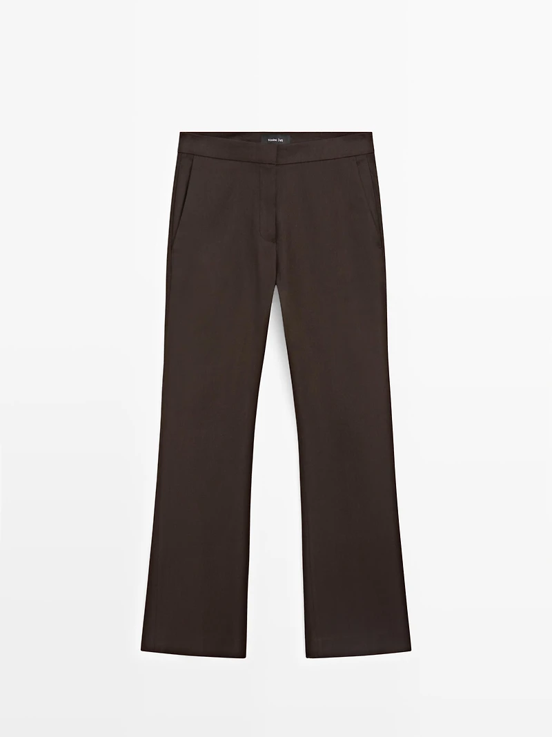 Linen quick-flare pants