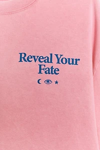 WASHED EFFECT TEXT T-SHIRT