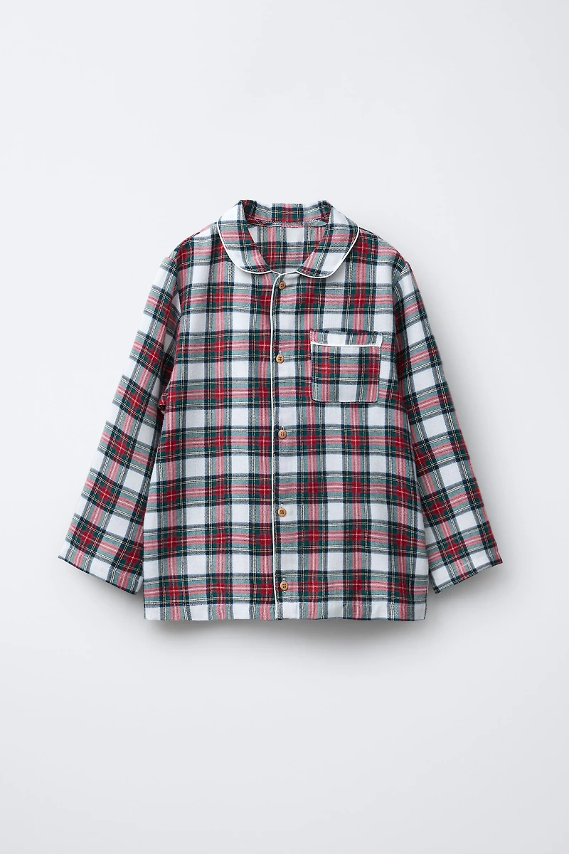 6-14 YEARS/ FLANNEL PLAID PAJAMAS