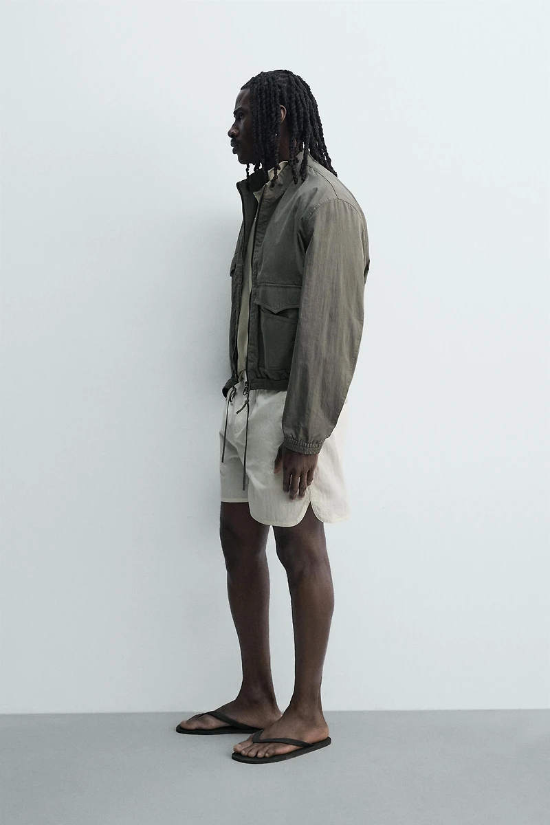 CROPPED FIT TECHNICAL JACKET