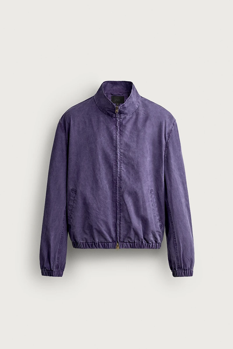 WASHED EFFECT CROPPED JACKET