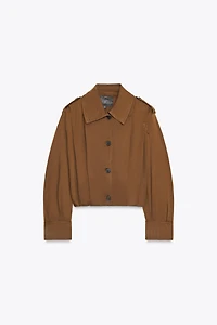 PLEATED JACKET WITH TABS ZW COLLECTION