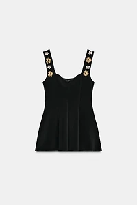STRETCH PEPLUM TOP