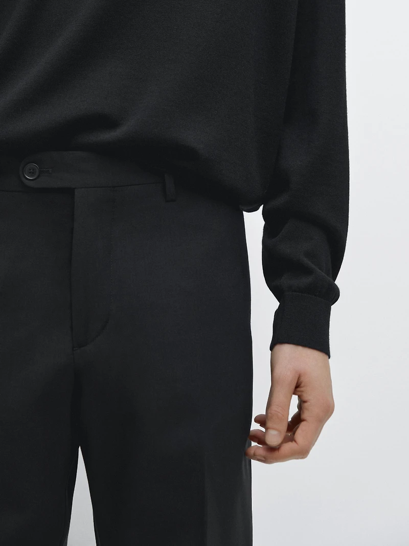 Pantalon tailleur 100 % laine