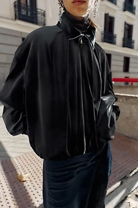 BLOUSON BOMBER EN VELOURS