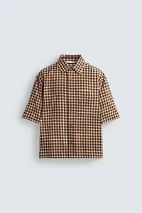 TEXTURED PLAID SHIRT