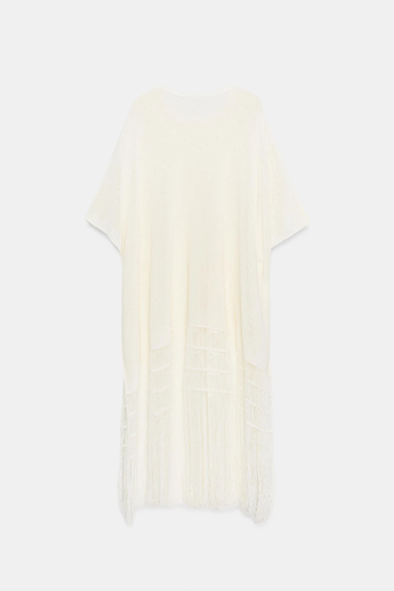 FRINGED KNIT TUNIC