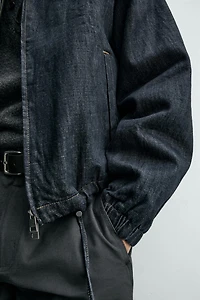 DENIM JACKET WITH COMBINED COLLAR