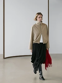 Cotton blend bomber jacket