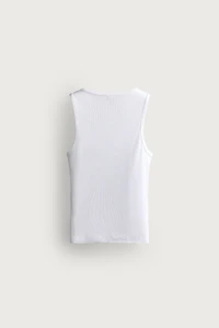 T-SHIRT DÉBARDEUR CÔTELÉ BASIQUE