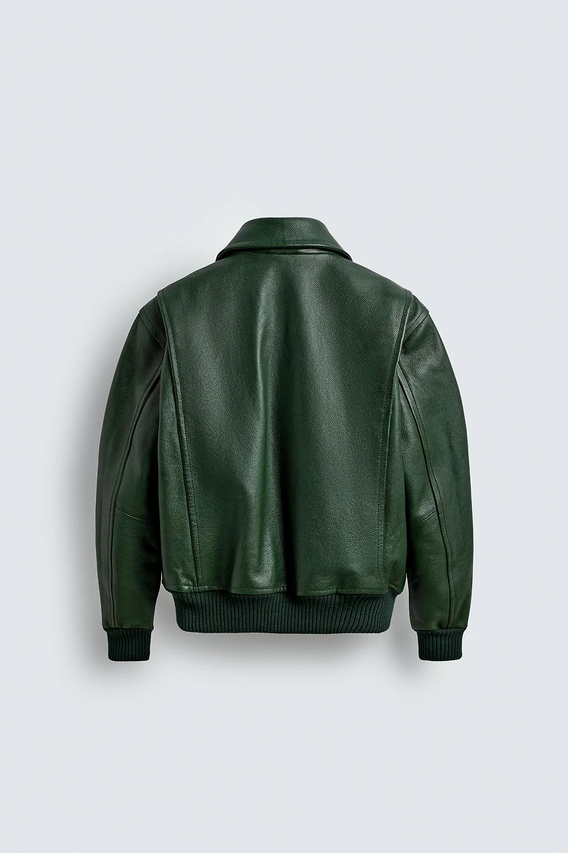 BLOUSON BOMBER EN CUIR