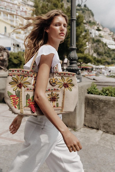 BEADED MAXI SHOPPER