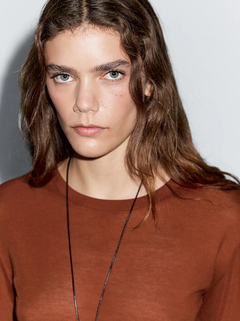 T-shirt léger regular fit à manches longues