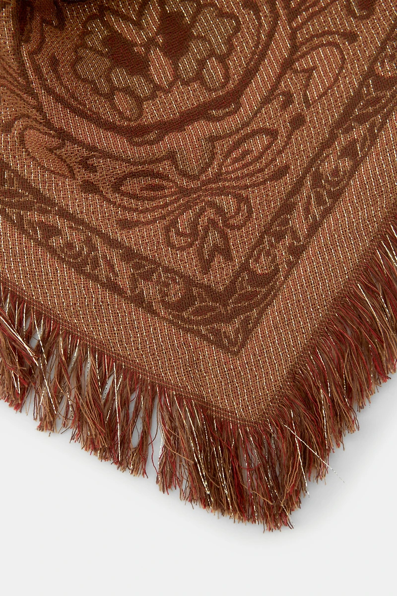 JACQUARD TRIANGULAR SCARF