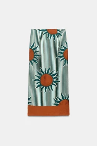 PRINTED MIDI SARONG SKIRT