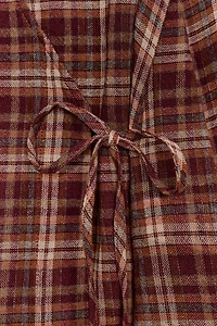PLAID WRAP SHIRT